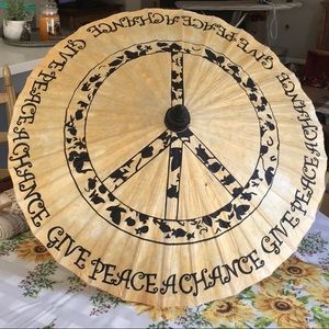 Vintage Chinese Bamboo Rice Paper Parasol/Umbrella